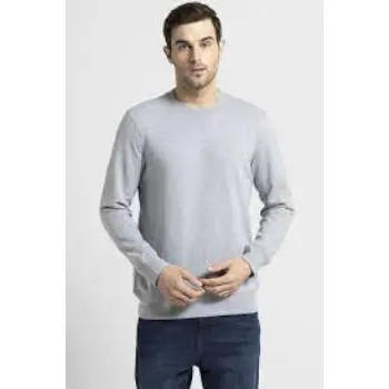 SENIN Fleece Round Neck Sweatshirt for Men 